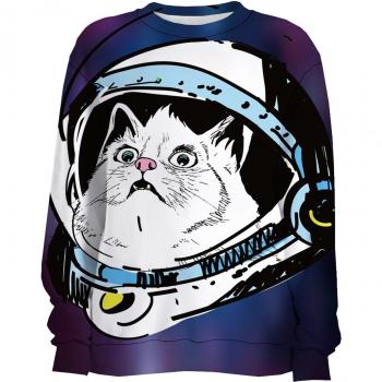 Ropa Deportiva de Gatito Azul con Auriculares