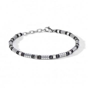 Bracciale Comete District in acciaio e PVD nero UBR 1107