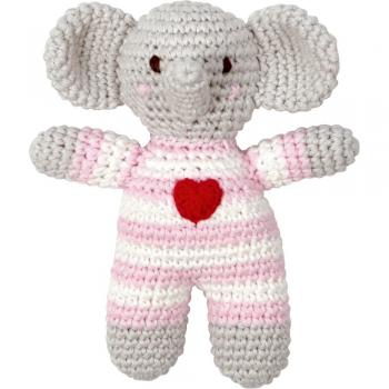 Spiegelburg Schnuffeltuch & Rassel Elefant – BabyGlück, 13969, Rosa