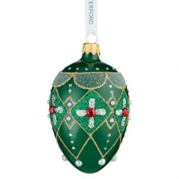 Holiday Heirloom Green‑Red Oval Decoration