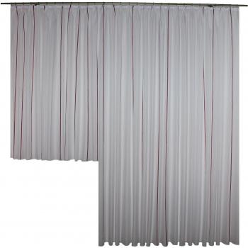 Vorhang WIRTH Betsy Gardinen Gr. 120cm, Faltenband, 300cm, rot Store