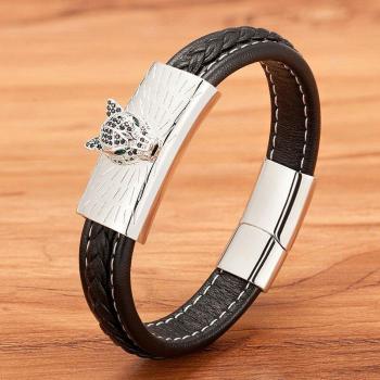 Garra Pulsera InoxAcero con Joya Cubica