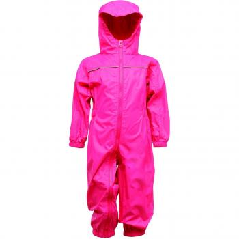 Regatta Puddle Raspberry Kid's Waterproof Splash Rain Suit Coverall #TRW466