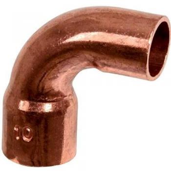 Raccord à souder cuivre 90° COMAP 71035 – Mâle/Femelle, Grand Rayon Ø 35 mm