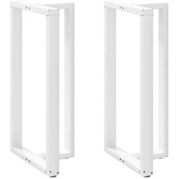 Patas de mesa con perfil T, 2 unidades, acero blanco, 60x35x110-111cm