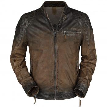 Gipsy Arne Slim Fit Lamov Chaqueta de Cuero Hombre Marrón Oscuro L