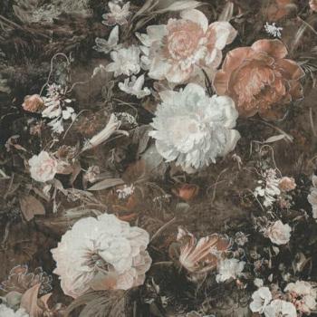 Papier Peint Profhome 388213-GU Intissé Gaufré Chaud – Texture Subtile, Motifs Floraux en Satin (Brun/Blanc/Gris/Beige)