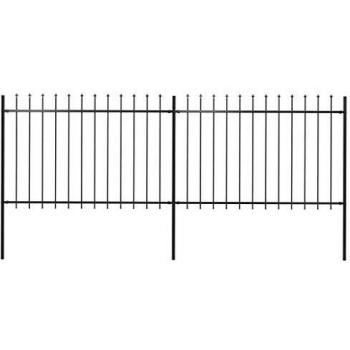 Jardim Cerca Topo Lanças 3,4 x 1,2 m – Aço Preto