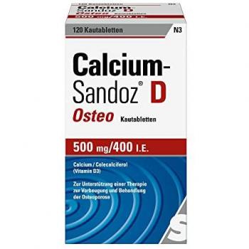 Calcium Sandoz D Osteo Kautabletten 500 mg/400 I.E. 120 Stück