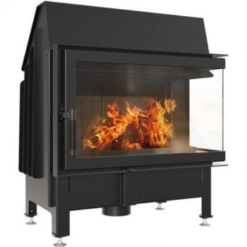 Black Thermotec Lined KRATKI ZIBI Steel Fireplace 11 kW