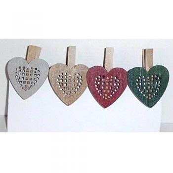 Set di Mollettine Decorate con Cuore
