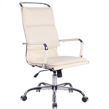 Sedia Pc Crema Bedford con Braccioli e 5 Rotelle Antiattrito