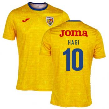 Joma T-shirt d’échauffement Roumanie 2023, jaune – HAGI 10 – Small (Chest 36‑38)