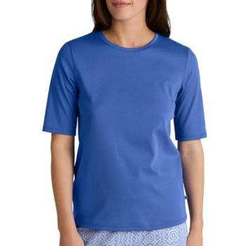 CALIDA Favourites Marine Damen Kurzarmshirt – S – blau – hautfreundliches Design