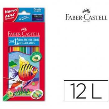 Lápices de colores acuarelables Faber-Castell 12 colores