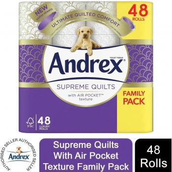 Andrex Supreme Quilts Toilet Rolls Fragrance-Free