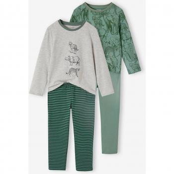 Pack de 2 pijamas “Selva” para niño verde