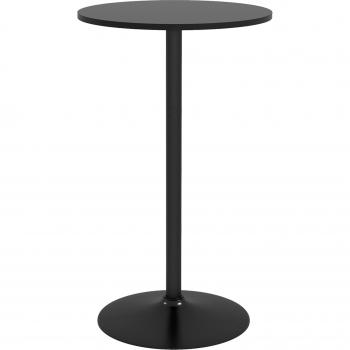 HOMCOM Runder Stehtisch Bartisch für Esszimmer und Wohnzimmer, Stahl Schwarz Ø60 x 102 cm