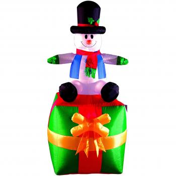 Winter Wonder Green Tree with Snowman 180 cm