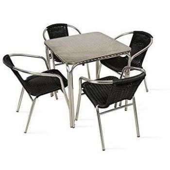 QuadraAllu – Tavolo e 4 Sedie per Esterni