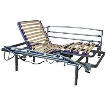 Cama Articulada de Hospital con Barandillas y Patas Regulables