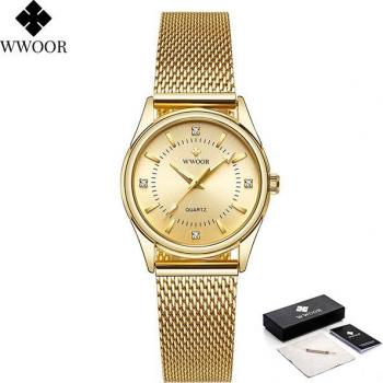 Reloj de pulsera elegante para mujer con diamantes