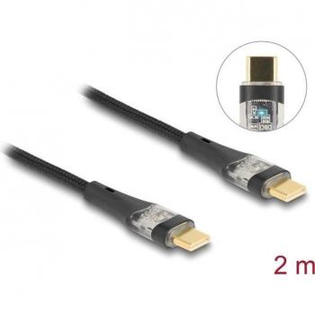 Delock USB 2.0 Schnellladekabel USB Type-C Stecker zu Stecker (2 m, USB 2.0), USB Kabel