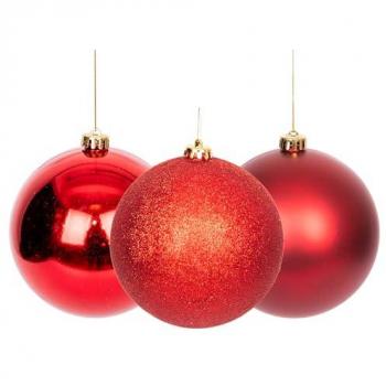 Dark Red Baubles for Christmas Tree 15CM
