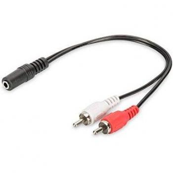 Adattatore audio 3,5 mm femmina a 2 RCA maschio 0,2 m