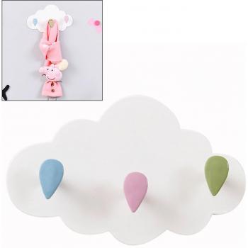 Rangement mural nuage pour chapeaux et vêtements