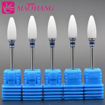MAOHANG 5PCS 3/32 Ceramic Nail Drill Bits for Electric Nail File