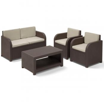 Modena Ensemble d'Intérieur Allibert – Marron et Gris-Beige