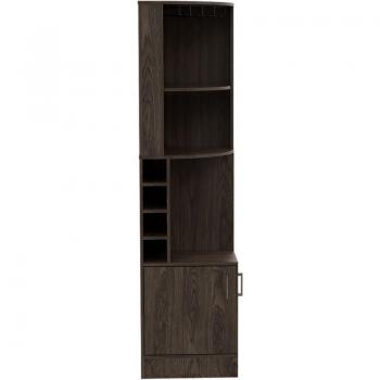 Mobile Bar angolare TUHOME SYRAH con porta bicchiere per Cognac 180×46,9×46,9 cm