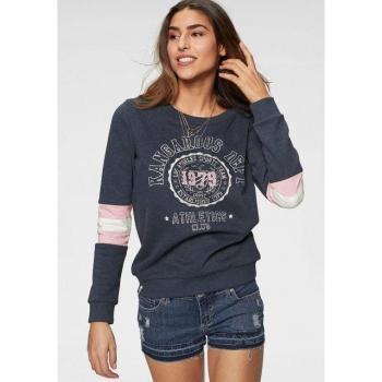 KangaROOS Langarmshirt, bedruckte Sweatware, hüftbedeckend