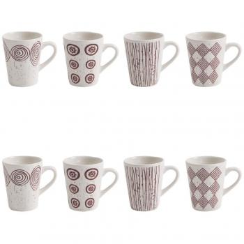 Coffret de 8 tasses Palawan 9 cl terra
