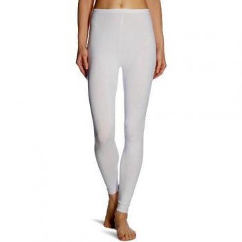 Schiesser Damen Lange Unterhose Weiß