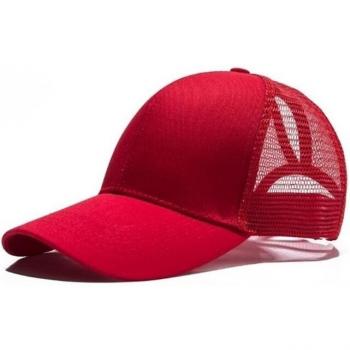 Sombrero casual de béisbol para mujer, negro, con cola de caballo, de algodón y malla