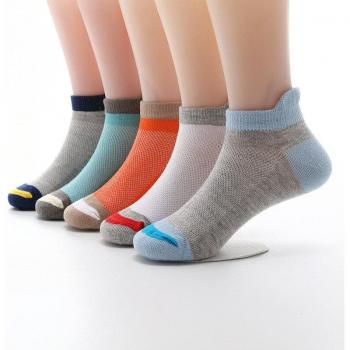 Medias náuticas de algodón para niños, 5 pares, 2-15 años, primavera-verano 2022