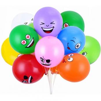 Globo de látex 12 pulgadas con diseño de sonrisas