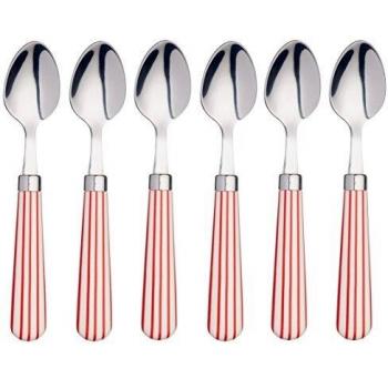 KitchenCraft Coloured Stainless Steel Teaspoons, 15.5 cm (Set of 6)