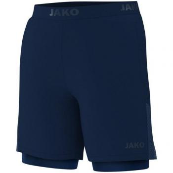 JAKO Damen Sporthose 2‑In‑1 Short Power Blau XL