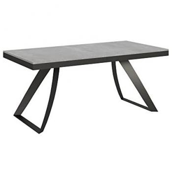 Table Itamoby Extensible – Effet Béton Gris 90x180/440 cm, Dimension 180x77x90 cm