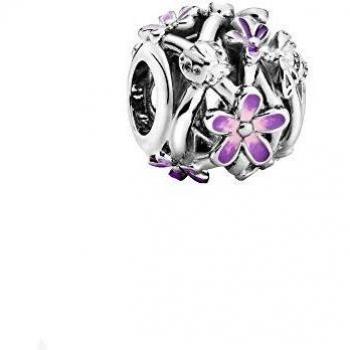 Abalorio Mujer Pandora OPENWORK PURPLE DAISY Plateado Morado