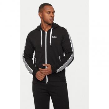 Emporio Armani EA7 Men's Zip-through Hoodie, Color Black, Size 3XL