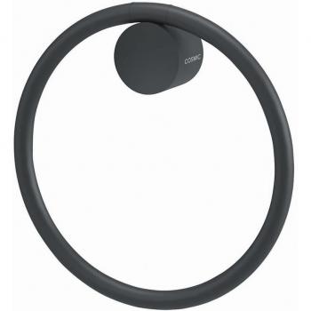 Toallero de aro Geyser Cosmic Negro Mate