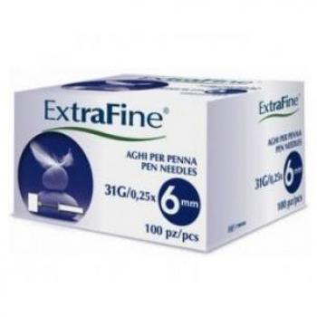Ago Per Penna Da Insulina Extrafine Gauge 31 6 Mm 100 Pezzi