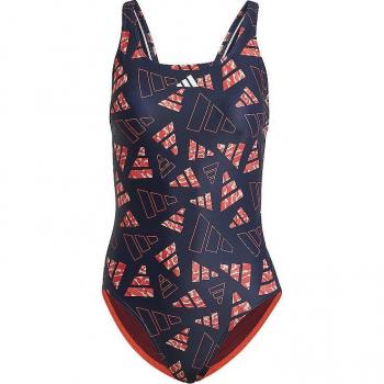 Maillot de bain adidas AOP BARS SUIT Bleu Femme