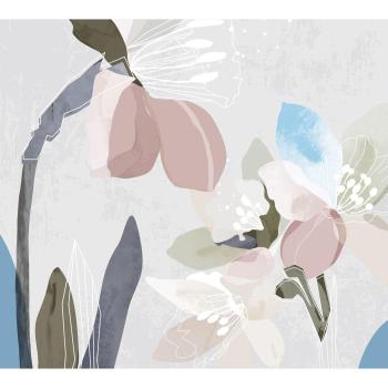 Tapis de couleurs pastel : gris, rose, bleu – Papier peint Sanders & Sanders