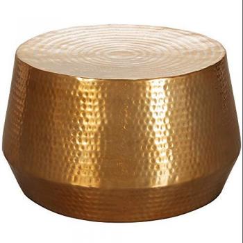 KADIMA DESIGN Orientalischer Couchtisch ENNS: Aluminium, praktische Ablage