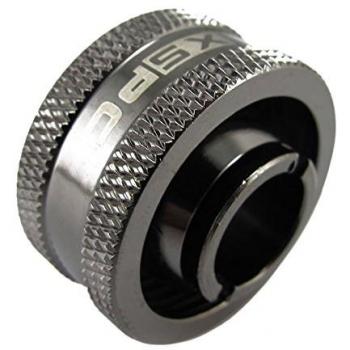 G1/4” Soft Tubing Compression Fitting V2 – ½ ID, ¾ OD (Black Chrome)